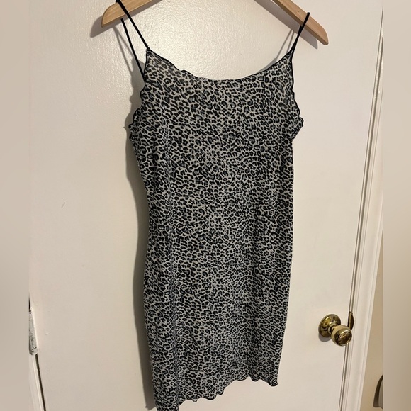 Blue black white leopard print camisole - Picture 1 of 7